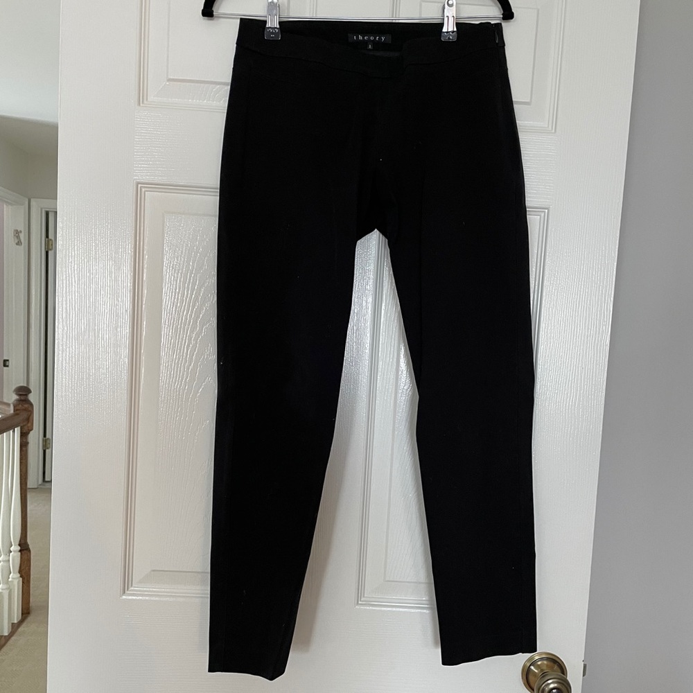 Theory side zip ankle length pants